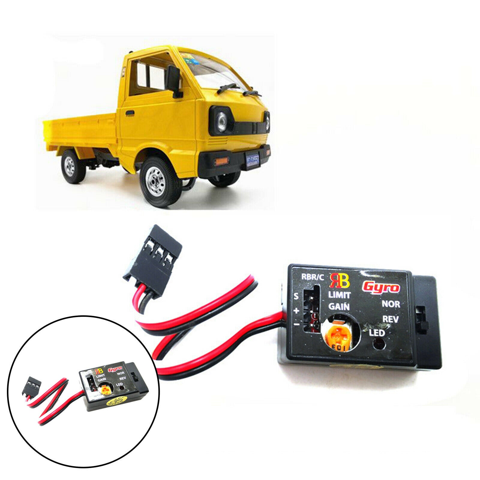 RC R484 Drive Drifting Gyro Module SMM System Replacement for WPL D12 RC Car