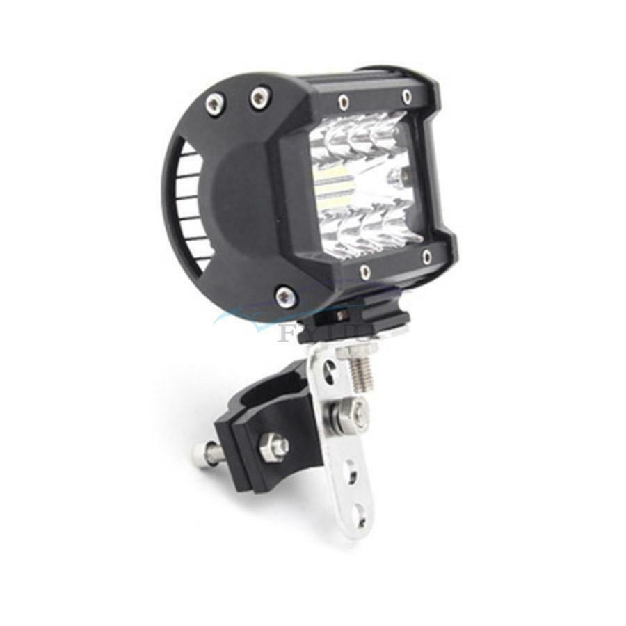 Adjustable Motorcycle LED Headlight Tube Fork Bracket Hunting Lamp Clamp Holder