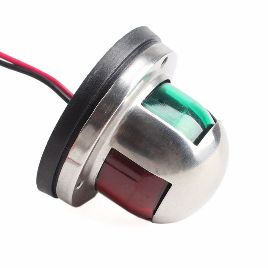Red + Green 12V Navigation LED Light Indicators For Marine Boat Yacht Waterproof
