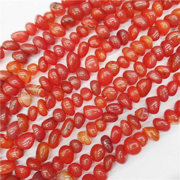 1 Strand About 11x9mm Red Agate Freeform Loose Beads Jewelry Making 15.5" HH9107
