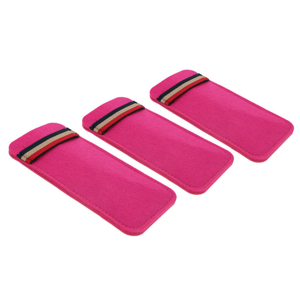 Pack of 3 Men Women Sunglasses Glasses Pouch Case Eyewear Protector Bag Felt -