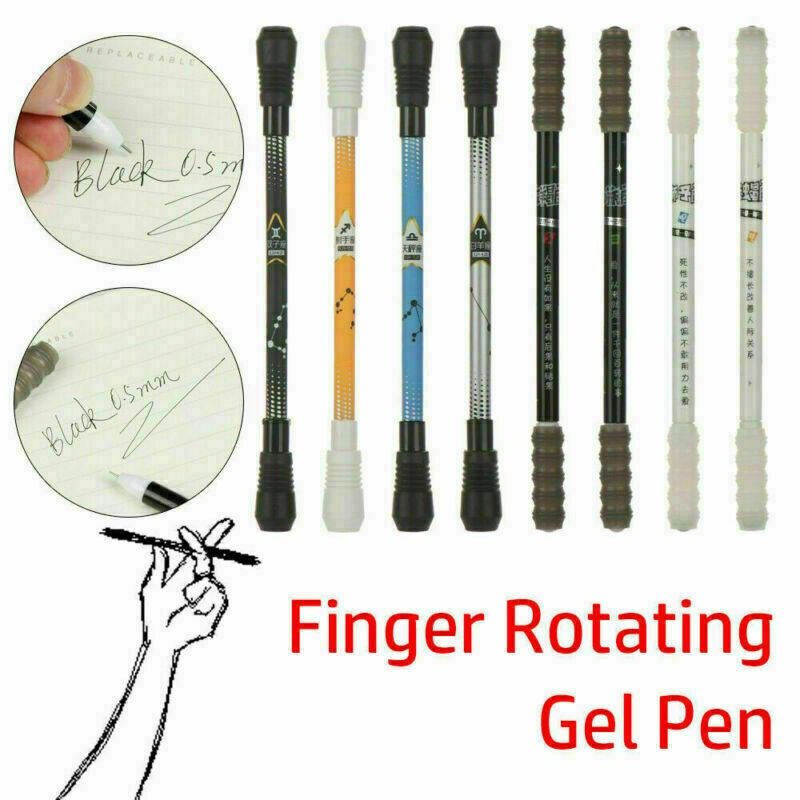 1X Constellation-Stationery Rolling Rotating Ballpoint Pen Spinning Pen Non_Slip