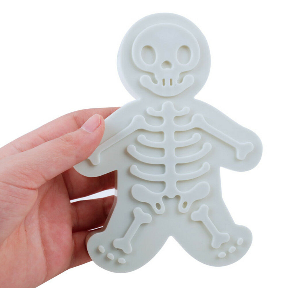 Christmas Gingerbread Man Cookie Cutter and Stampers Skeleton Baking Mould Tools