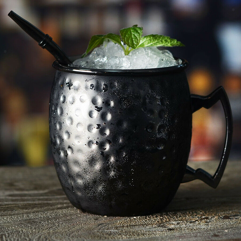 2 Packs Moscow Mule Cup Hammered Mugs Cocktail Vodka Drinking 530ml Gift