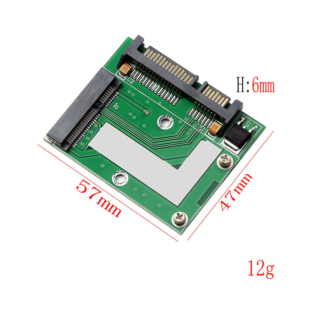 mSATA SSD to 2.5 inch SATA 3.0 Adapter Converter Card SATA 22 PIN 6.0 Gbps