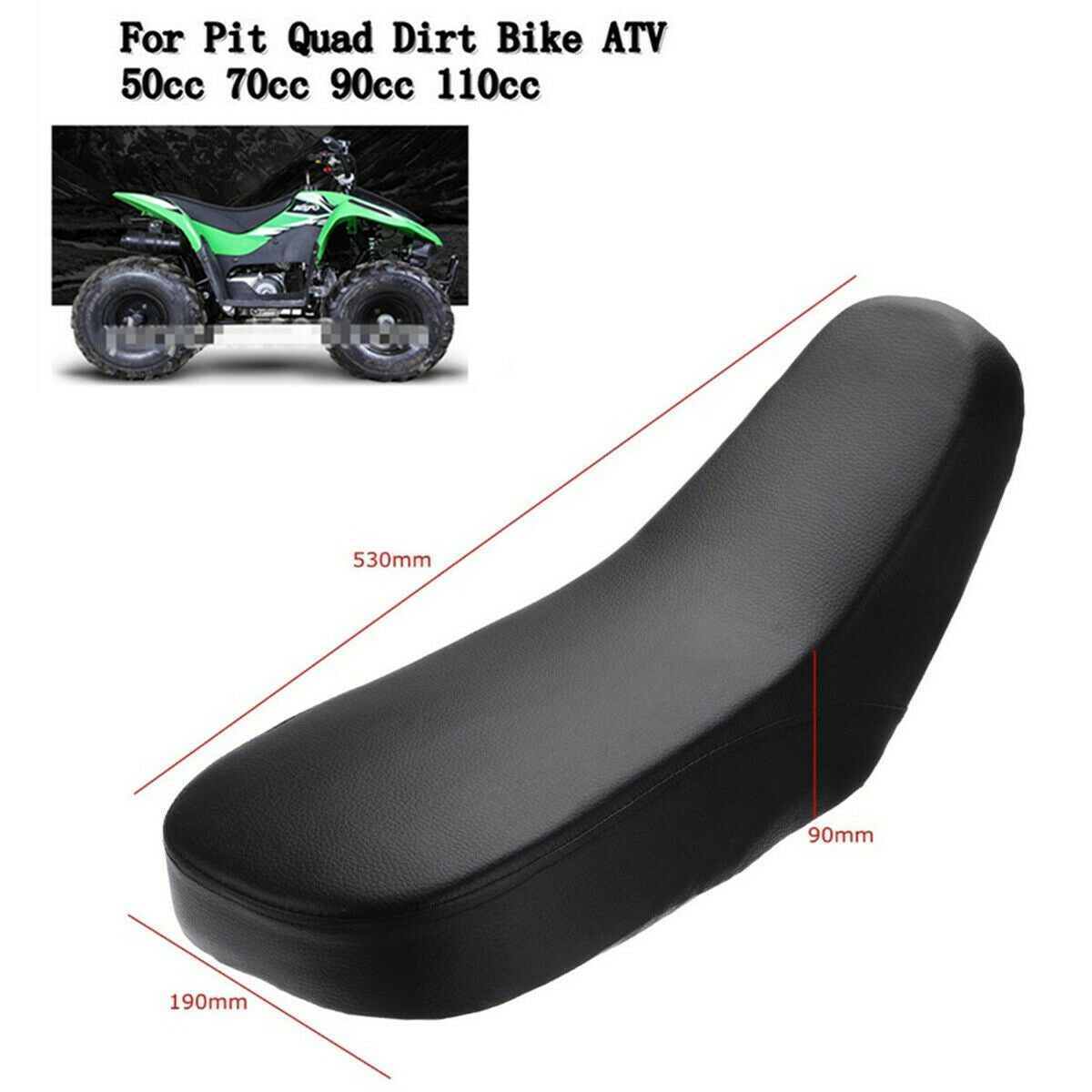 Foam Seat For Pit Quad Dirt Bike ATV 4 Wheeler 50cc 70cc 90cc 110cc Racing Style