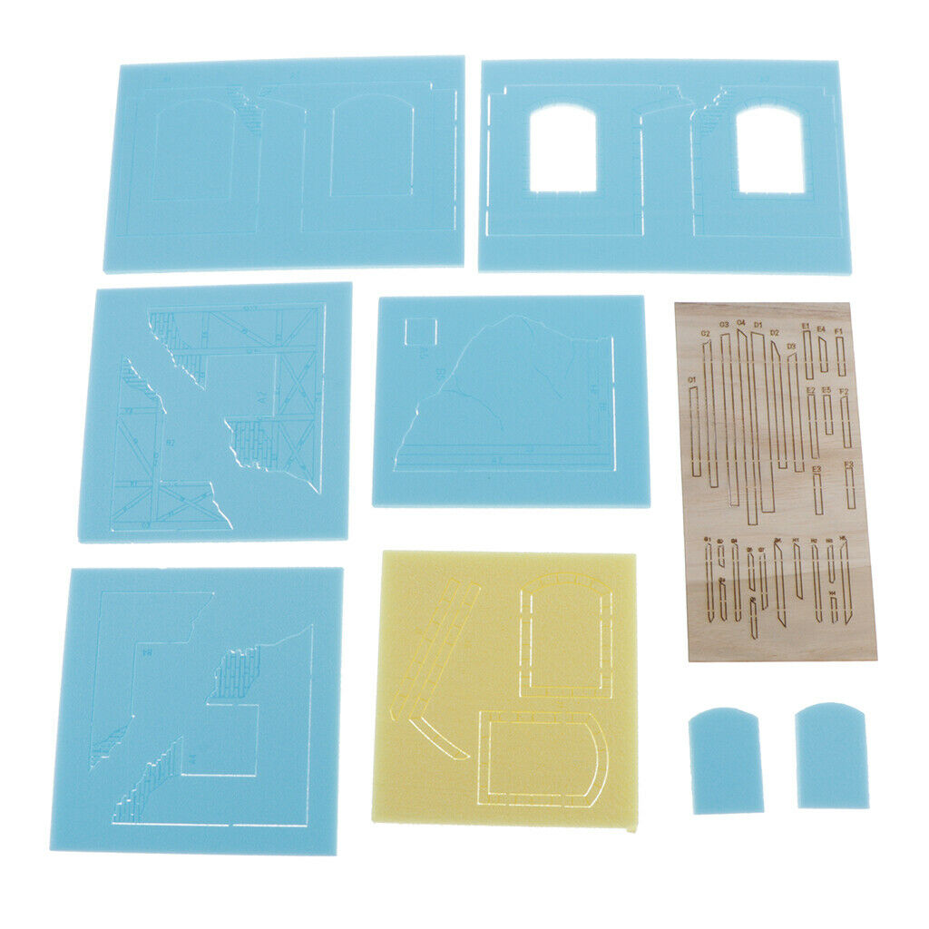 Scale Kits Ruins House* for Dioramas Layout Sand Table DIY Accessories