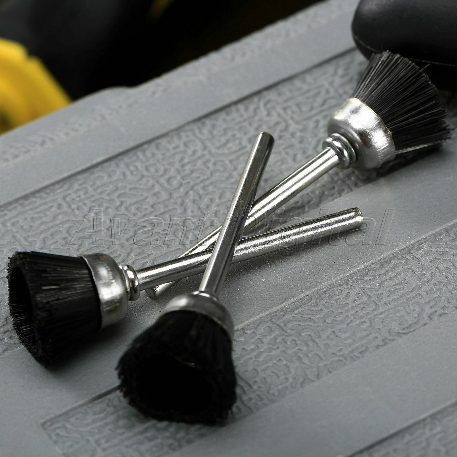 10Pc Nylon Cup Polishing Wire Wheel Brush Grinding Burr Rust Removal Rotary Tool