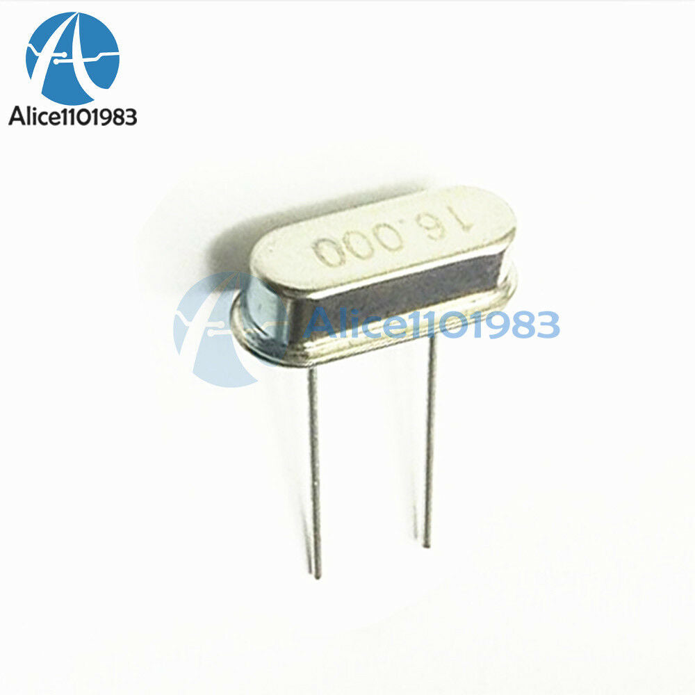 10Pcs 16MHz 16.000MHz 16M HZ HC-49S Inline Feet Passive Crystal Oscillator 20pF