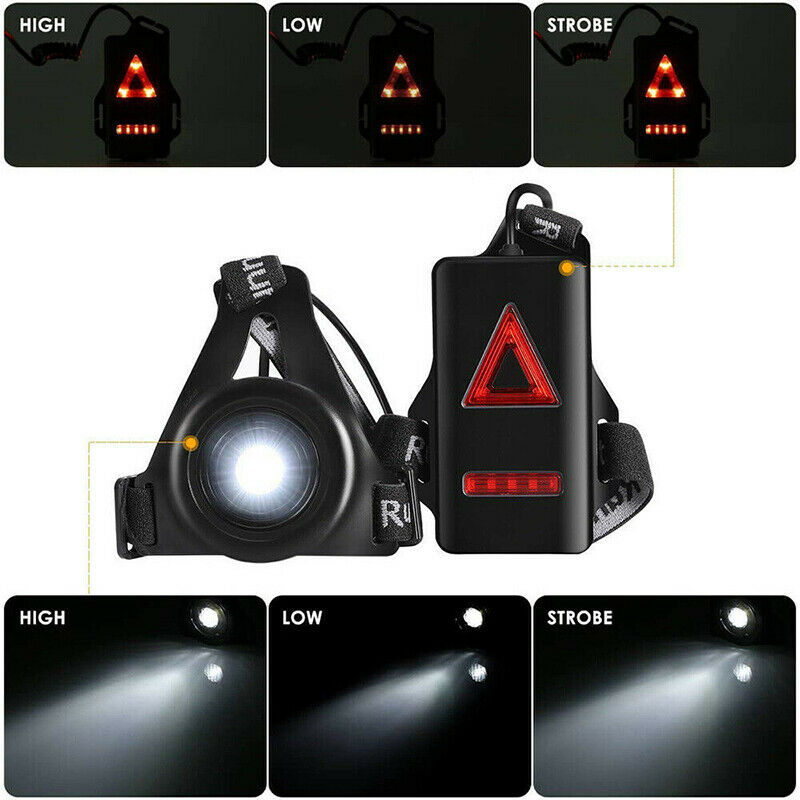 LED Running Chest Belt Warning Light Walking Outdoor Safety Night Flash Lamp