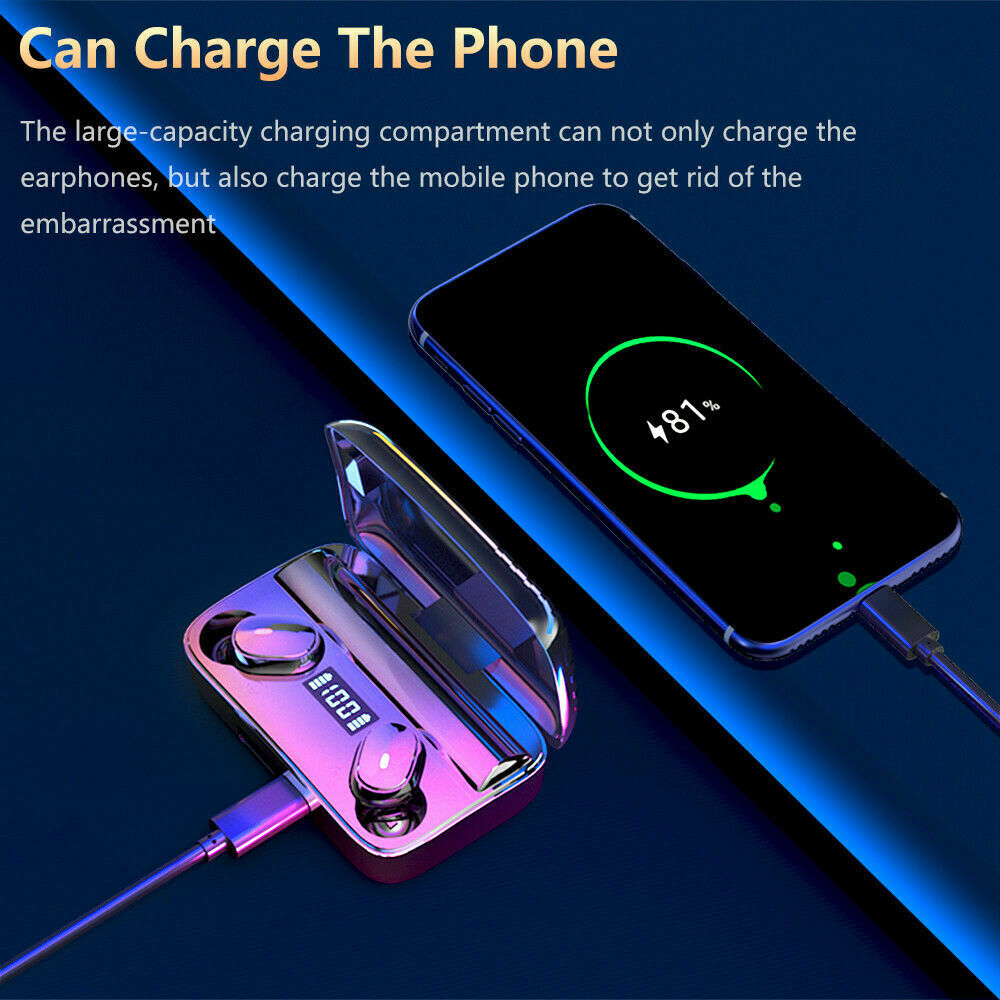 Waterproof TWS Wireless Bluetooth 5.0 Earphones Headphones Mini Earbuds  Headset
