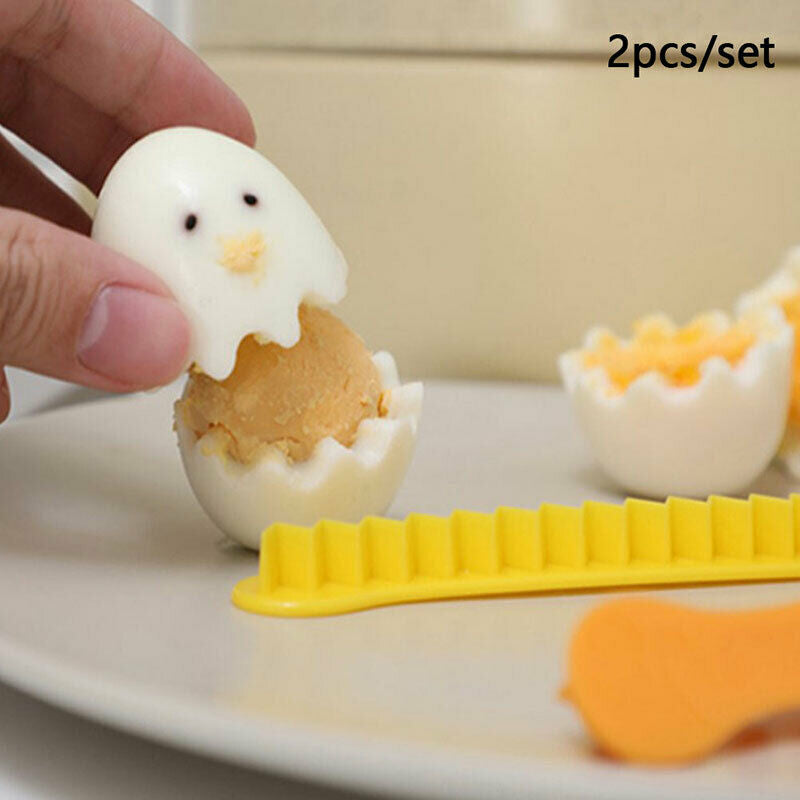 2Pcs/Set Fancy Cut Eggs Cooked Eggs Cutter Household Boiled Eggs Creative.l8