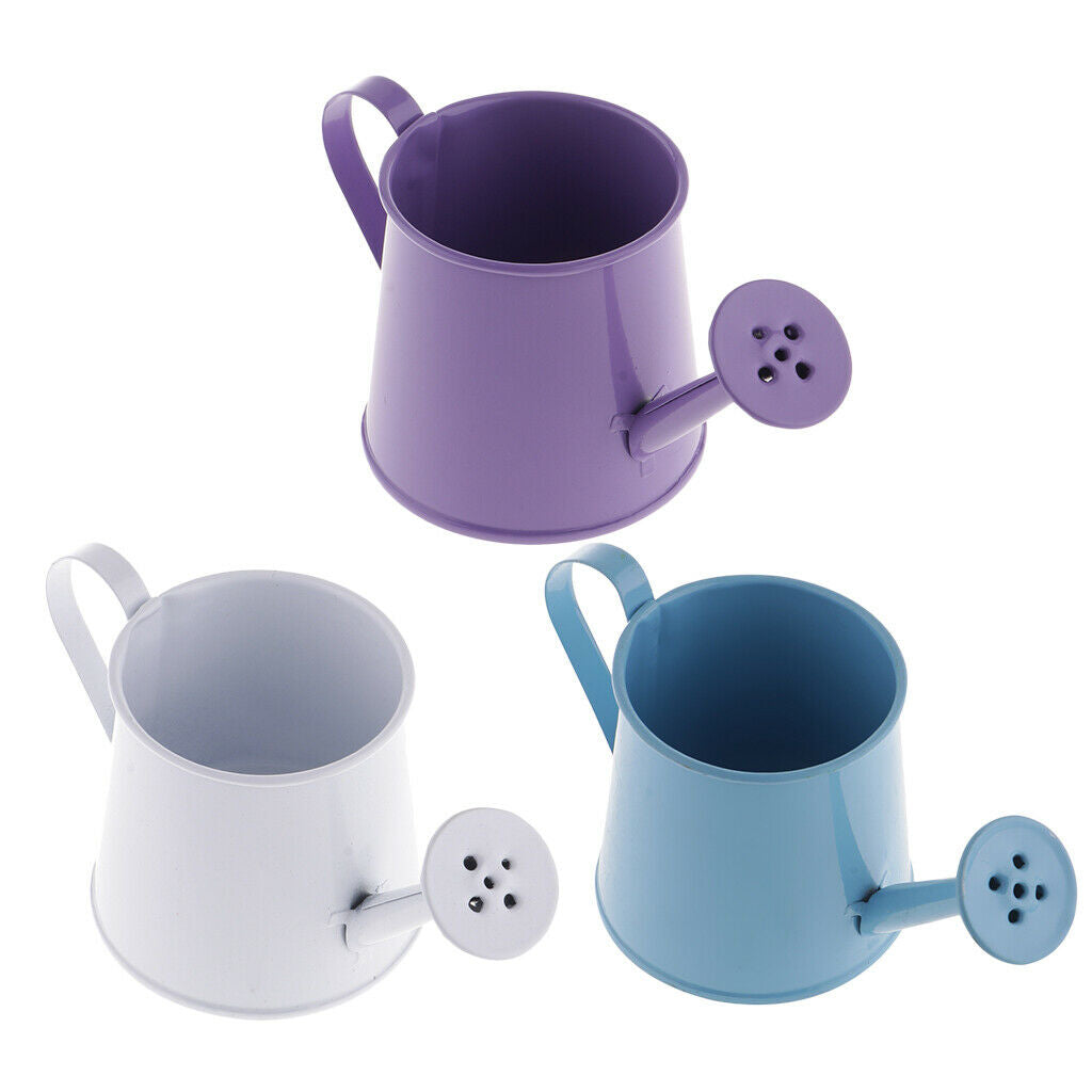 3x Nordic Style Flower Watering Can Candy Color Pot Sprayer Kettle f/ Fence