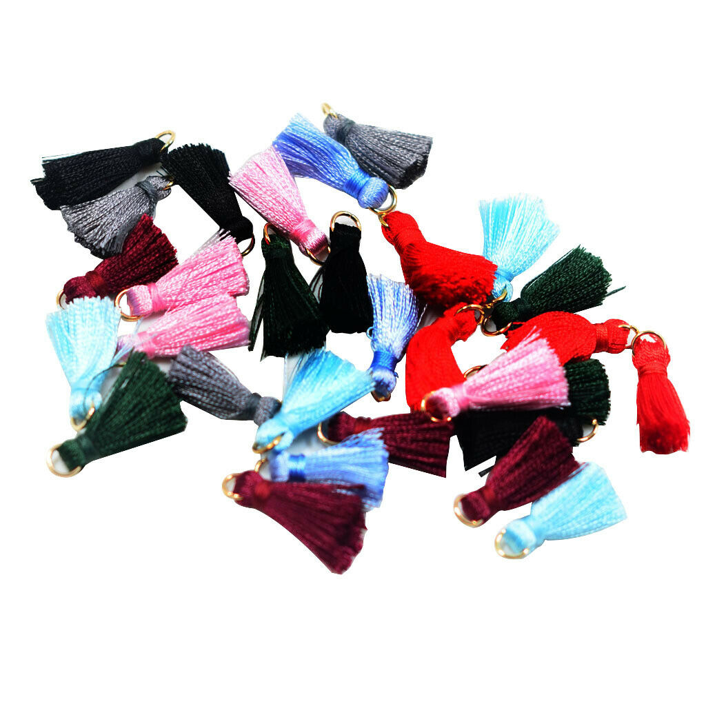 Set Of 30 Tassels Fashion Soft Silky Elegant Tassels DIY Charms Handbag
