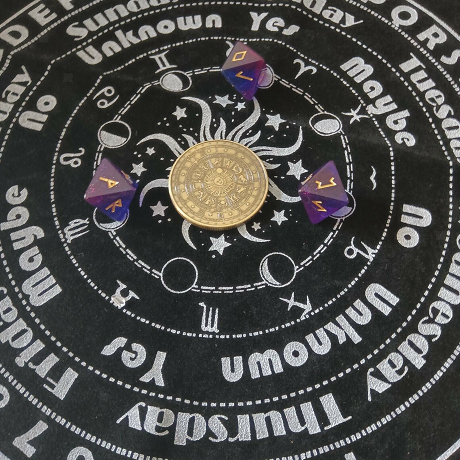 Velvet Board Game Astrology Divination Tarot Tablecloth Altar Cloth Mat