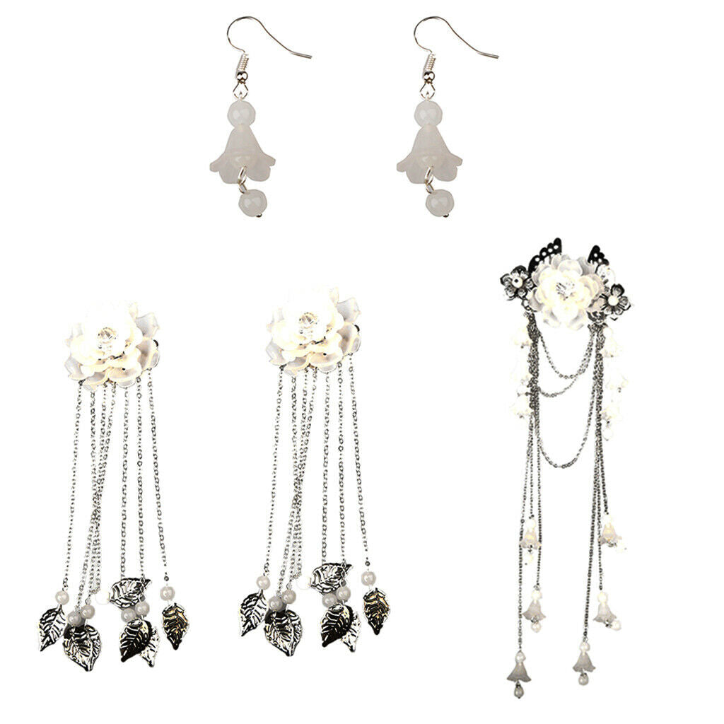 Retro Style Chinese Tassel Hair Clip Hair Stick Hairpin And Earrings Jewelry