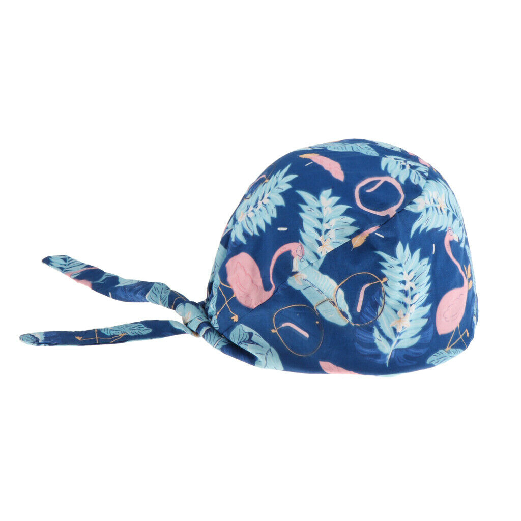 Womens Mens Cotton Adjustable Flamingo Printed Nurse Scrub   Chemo