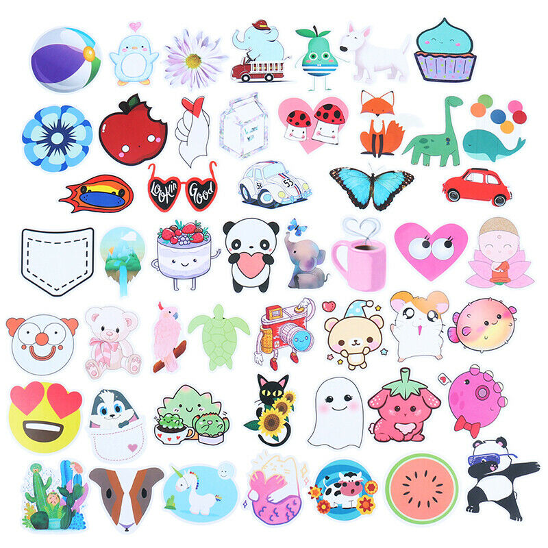 50X Cute Animals Stickers Skateboard Laptop Luggage Guitar Bike Car Decals zBDA