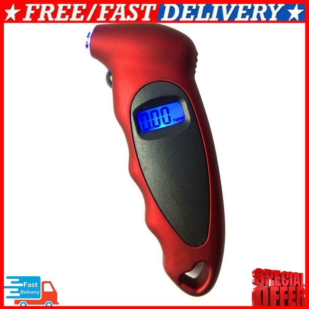 HB-110 Digital Tire Tyre Pressure Gauge 0-150 PSI for Car Motorcycle (Red)  @