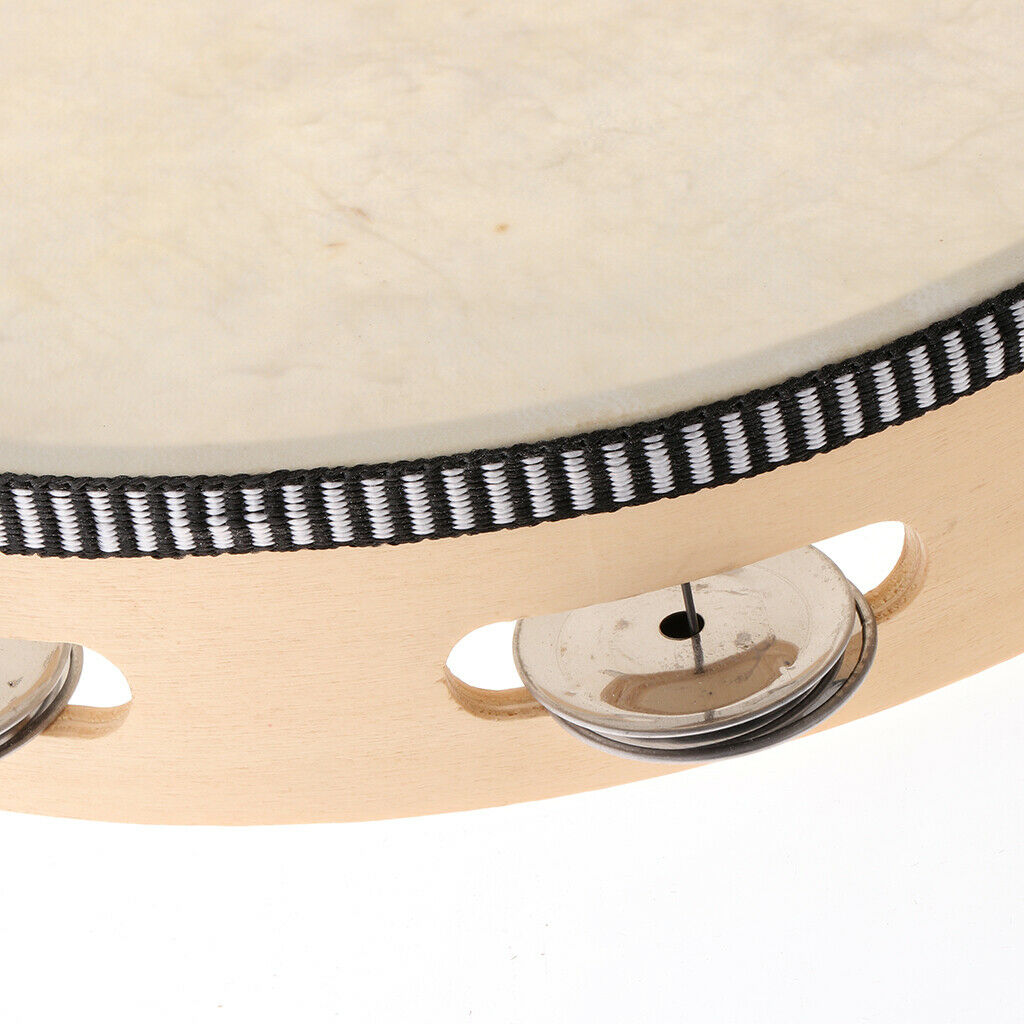 10inch Tambourine Percussion Drum Tamborine Kids Musical Educational Toys