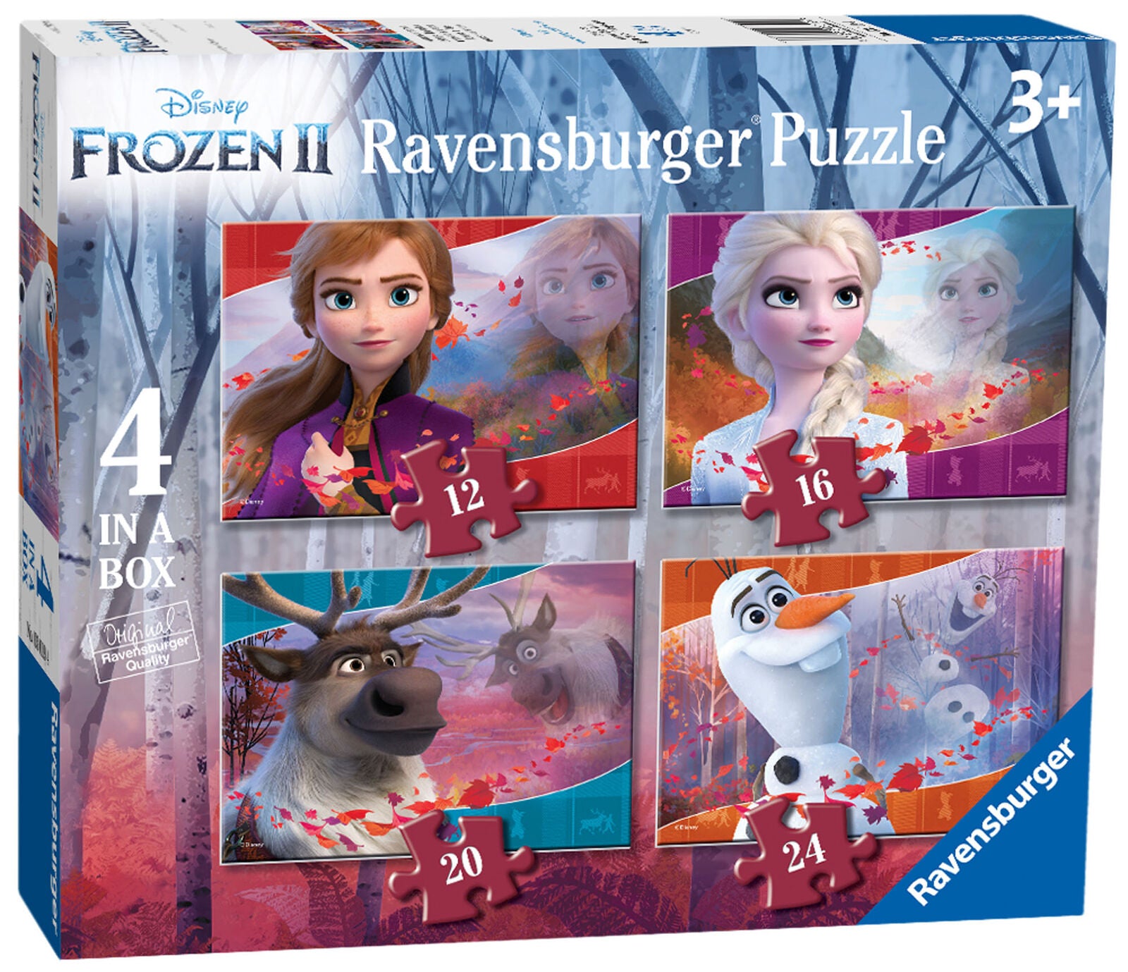 03019 Ravensburger Disney Frozen 2 4-in-a-Box Jigsaw Puzzle Elsa Anna Olaf