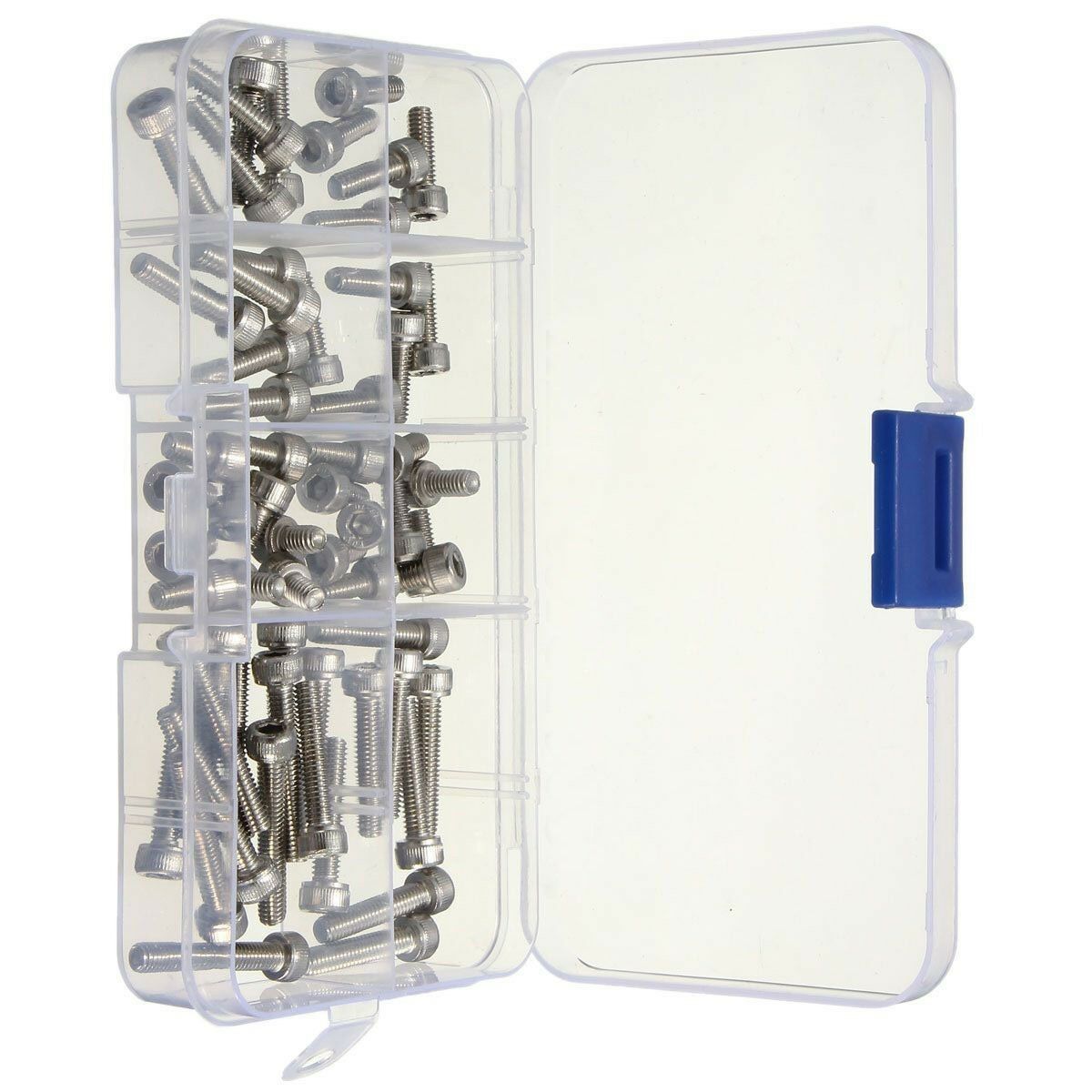 60pcs M4 Stainless Steel Hex Socket Head Cap Screw Assortment Kit 6-25mm