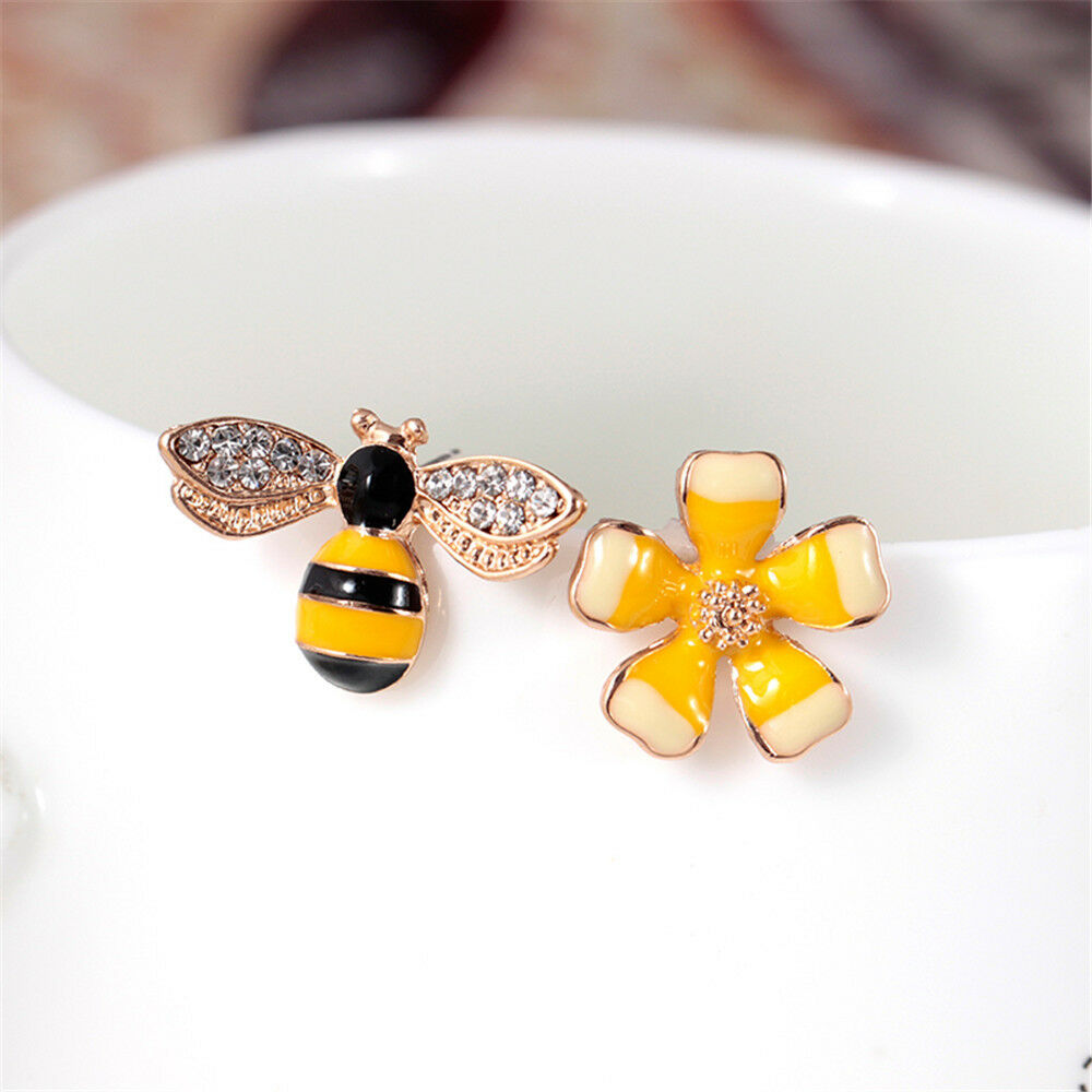 Fashion Design Animal Dangle Cute Jewelry Flower Bee For Woman Girl Earring Gift