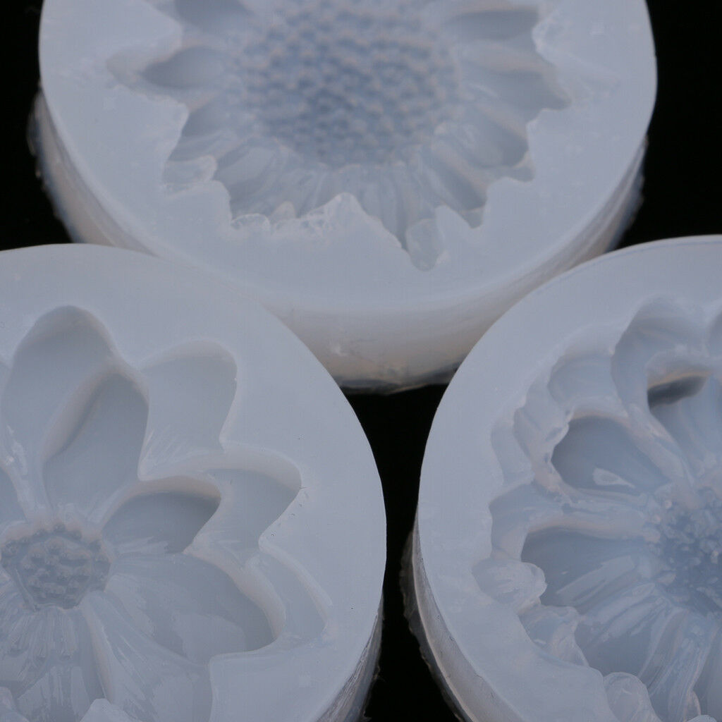 3 Pcs Flower Collection Fondant Candy Silicone Mold Cake Making Accessories