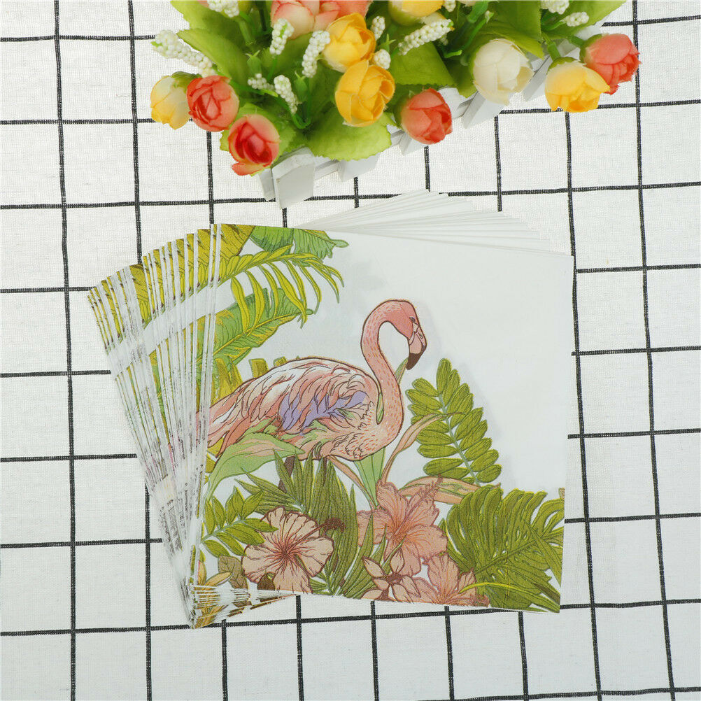 1set  Flamingo Napkins Paper Tissue Decoupage Wedding Party Handkerchief .l8