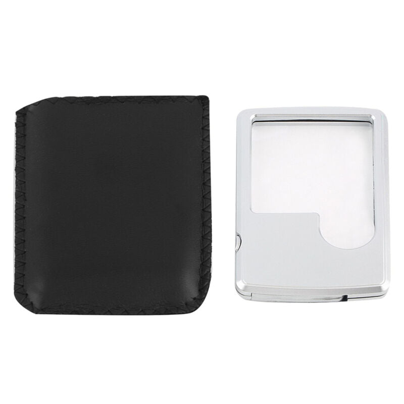 3x 6x LED Light Jewelry Magnifier Loupe Credit Card Shaped Lens Magnifying BDAU