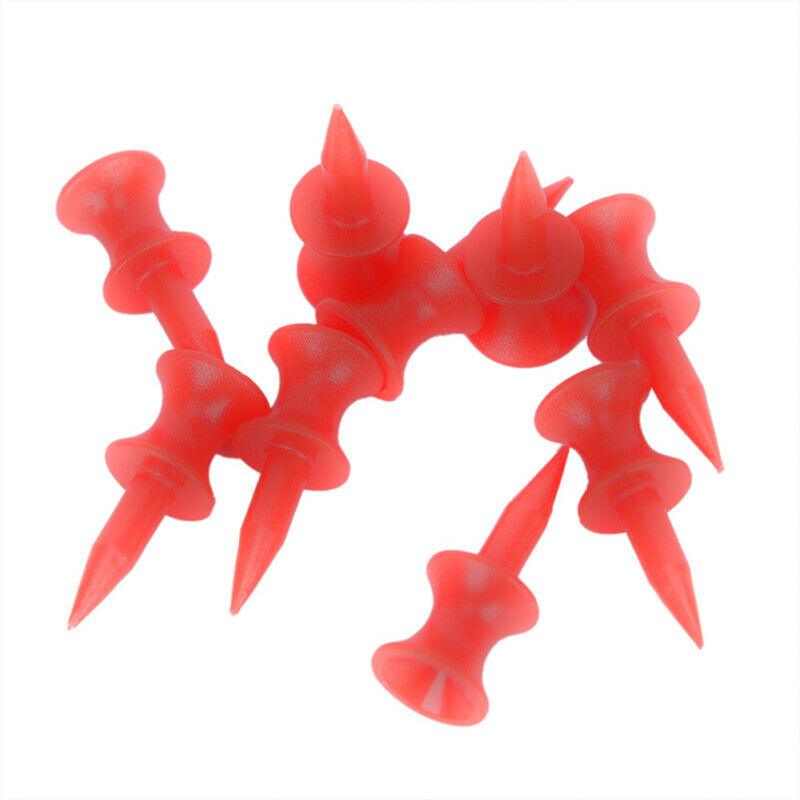 50 Pcs Red Golf Tee Sport Double-deck Golf Ball Tees 31MMJADD