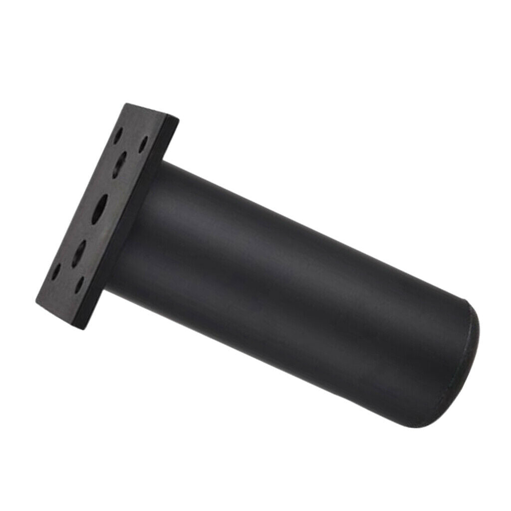 Adjustable Furniture Leg Cabinet Feet 12cm Black Round Aluminium Alloy