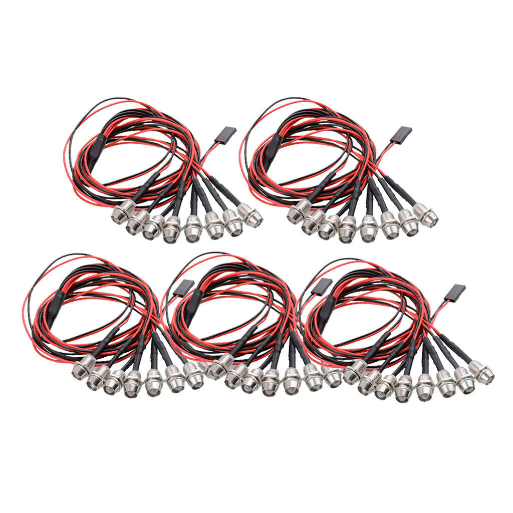 40Pieces LED Lights Taillight For 1/5 1/8 1/10 1/12 1/16 RC Car Headlights