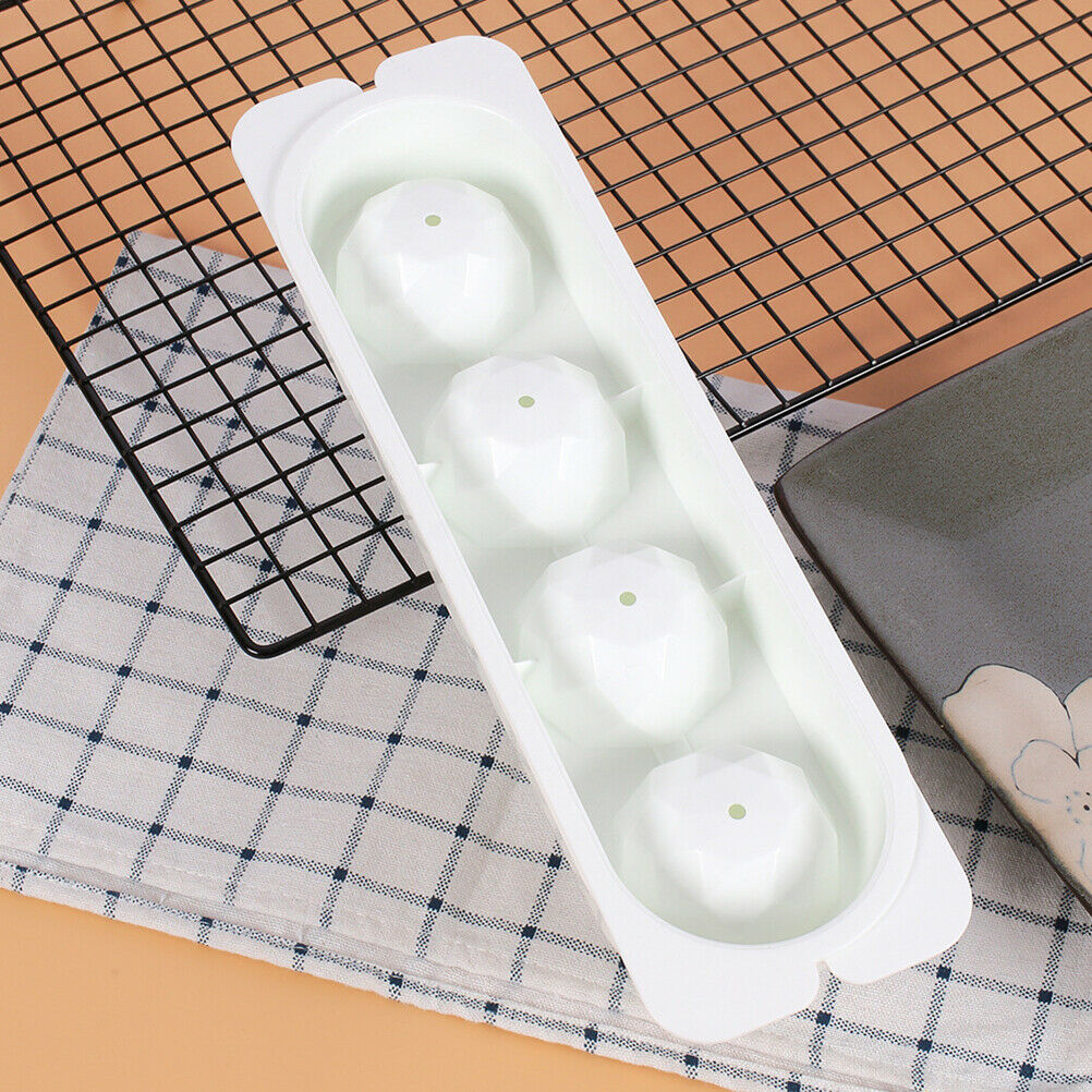 Diamond Ice Cube Mould Sphere Ice Cube Trays With Cover Reusable Freezing Mold