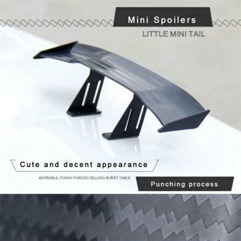 Universal New Mini Spoiler Car Auto Tail Decoration Spoiler Wing Carbon Fiber US
