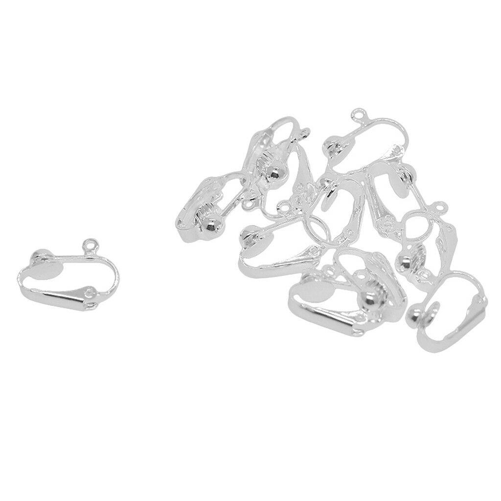 12pcs 16x14mm Brass   Converted Earring Loop Finding Clip On Earrings