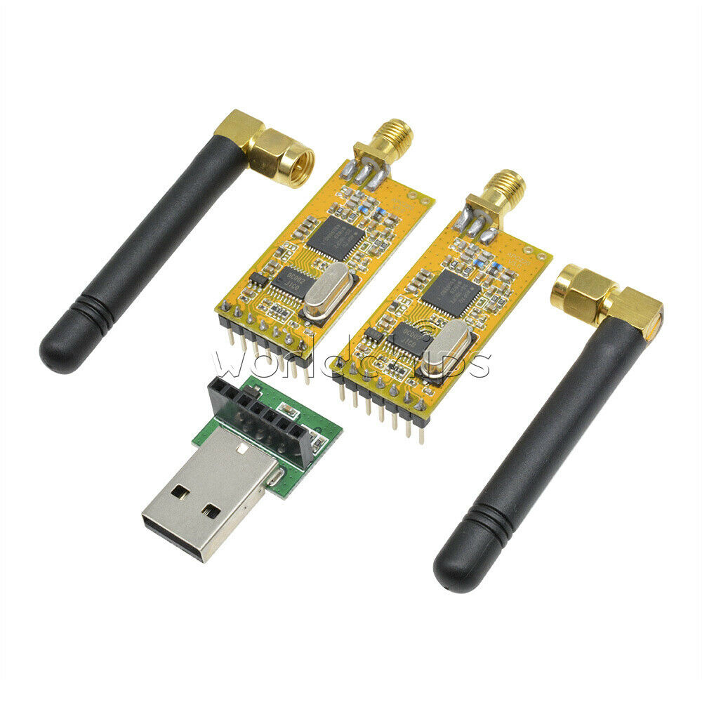 APC220 Wireless RF serial Data Modules With Antennas USB Converter New