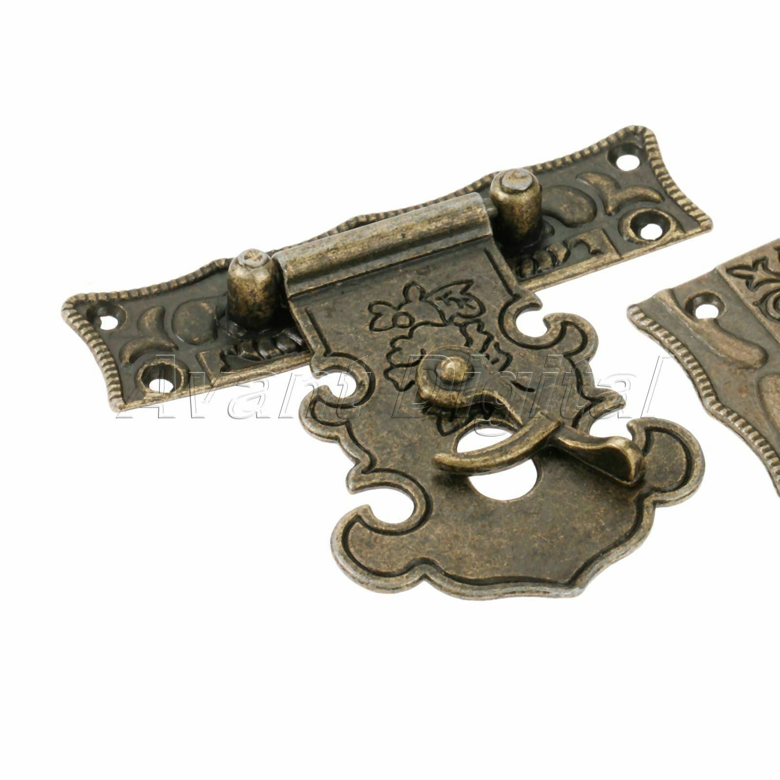 Retro Jewelry Box Wine Case Suitcase Clasp Hasp Latch With Screws Hardware Decor