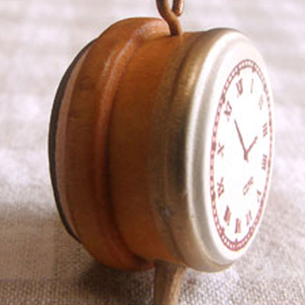 Hot Wooden Rubber Stamp Seal Classic Alarm Clock For Diary Scrapbook Decor LBDA