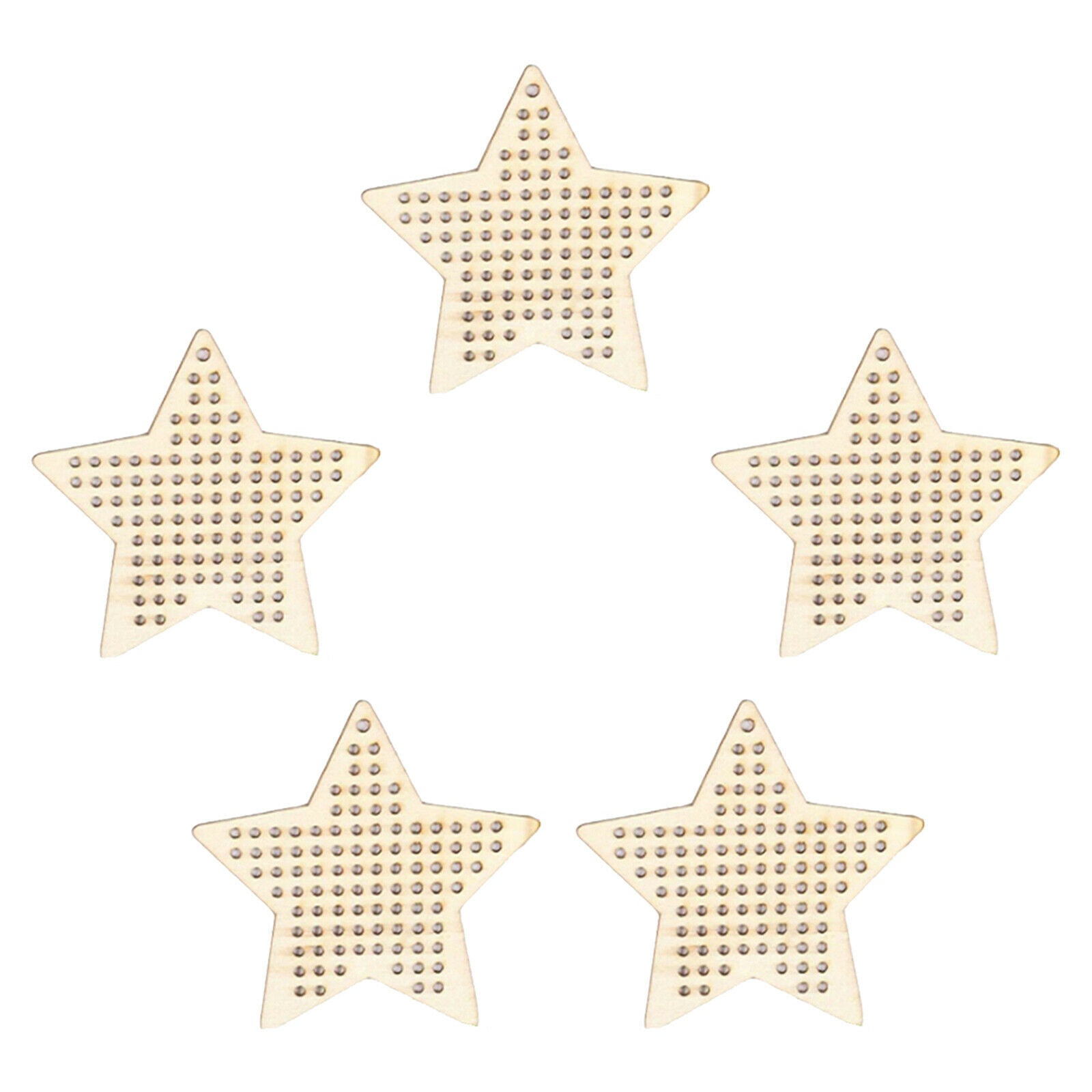 5x Multi-holes Cross Stitch Pendant Blank for Crafts DIY Counted Embroidery