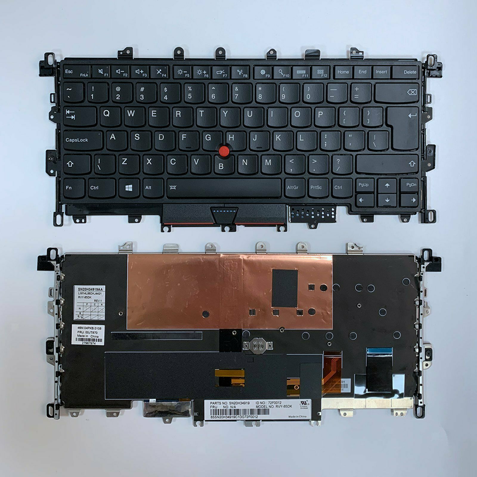 Backlit UI Keyboard for Lenovo Thinkpad X1C X1 Carbon 4th Gen 2016 Silent
