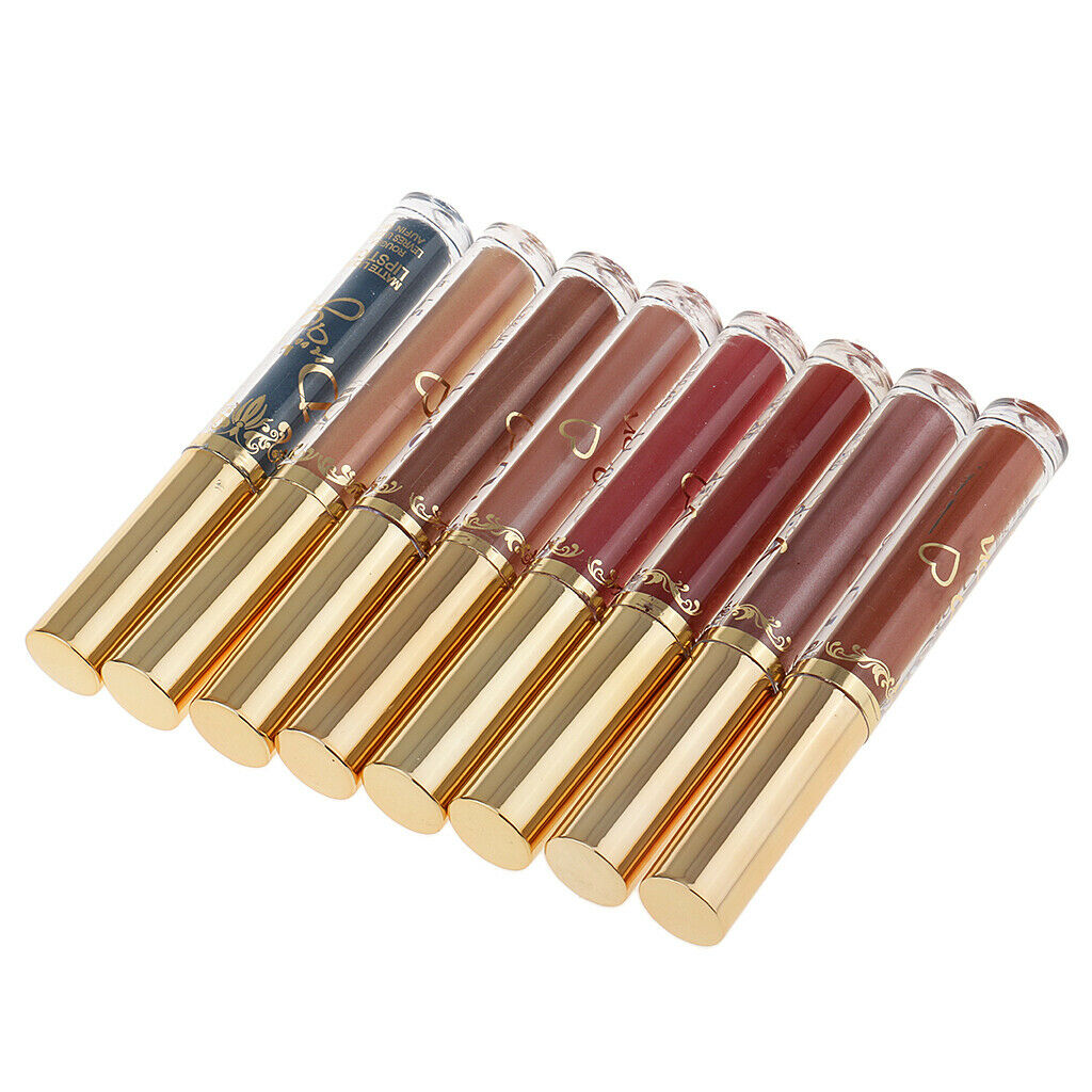 Sexy 8 Colors Long Lasting Matte Lipstick Liquid Lip Gloss Makeup 9# - 16#