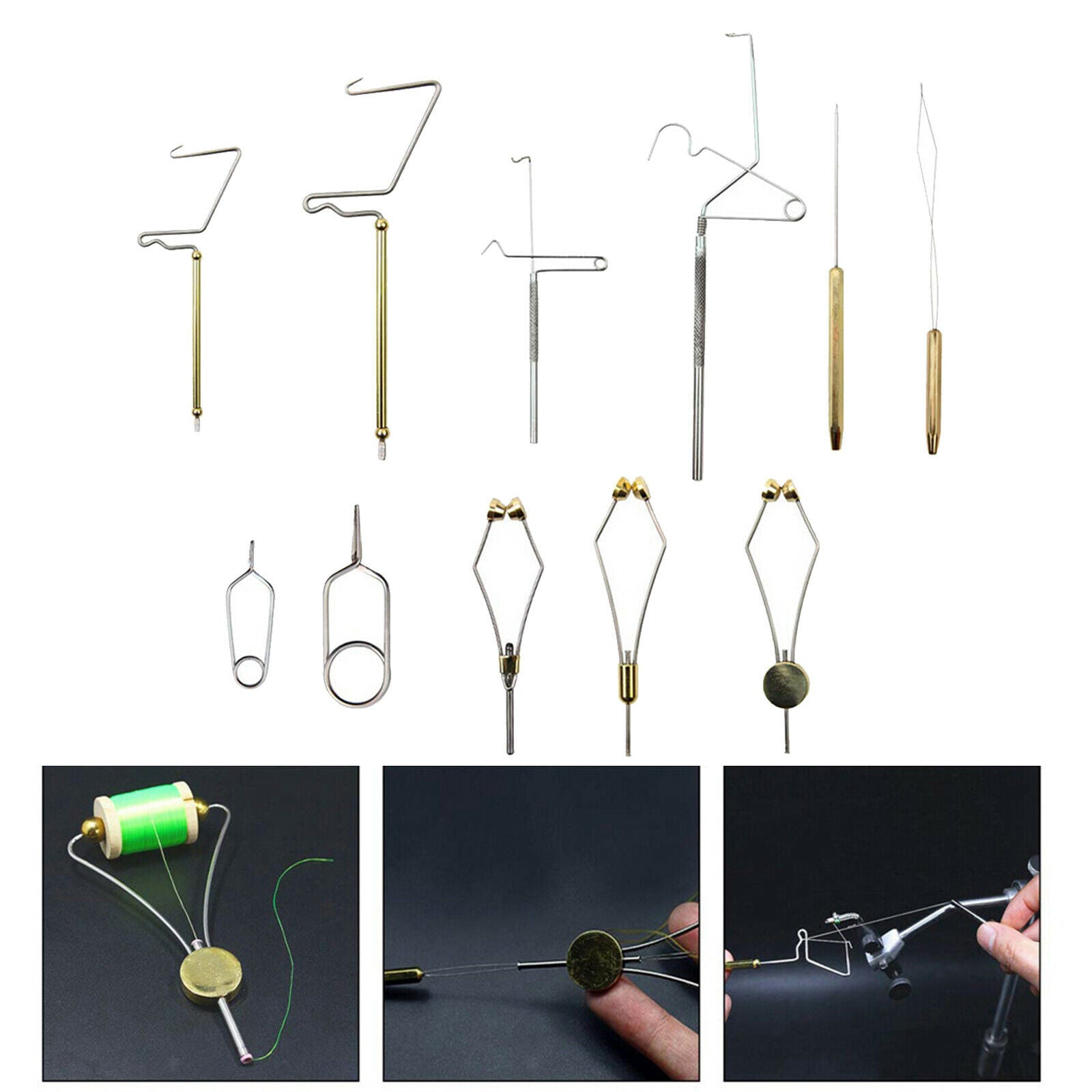 11Pcs Basic Fly Tying Tool Kit for Beginners Fly Fishing Tying Starter Tool Set