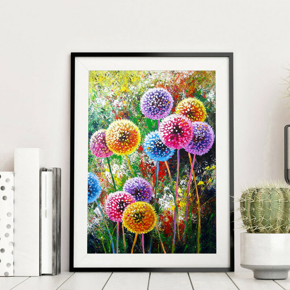 Diamond Painting Dandelion Full Square Rhinestone Picture Home Wall Decor @