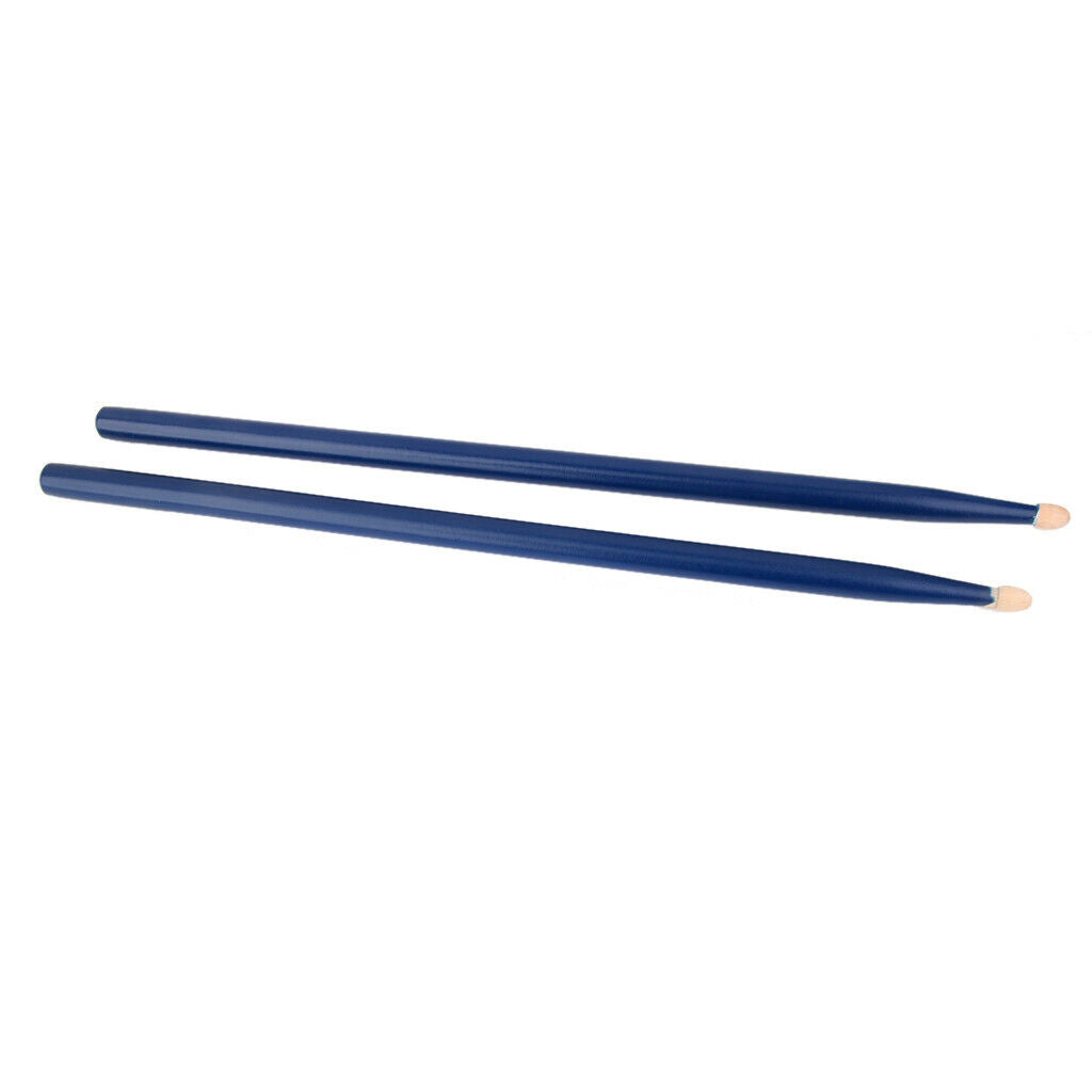 2 Pairs Maple Wood Drumsticks 5A Drum sticks wooden tips for Music Band Blue Red