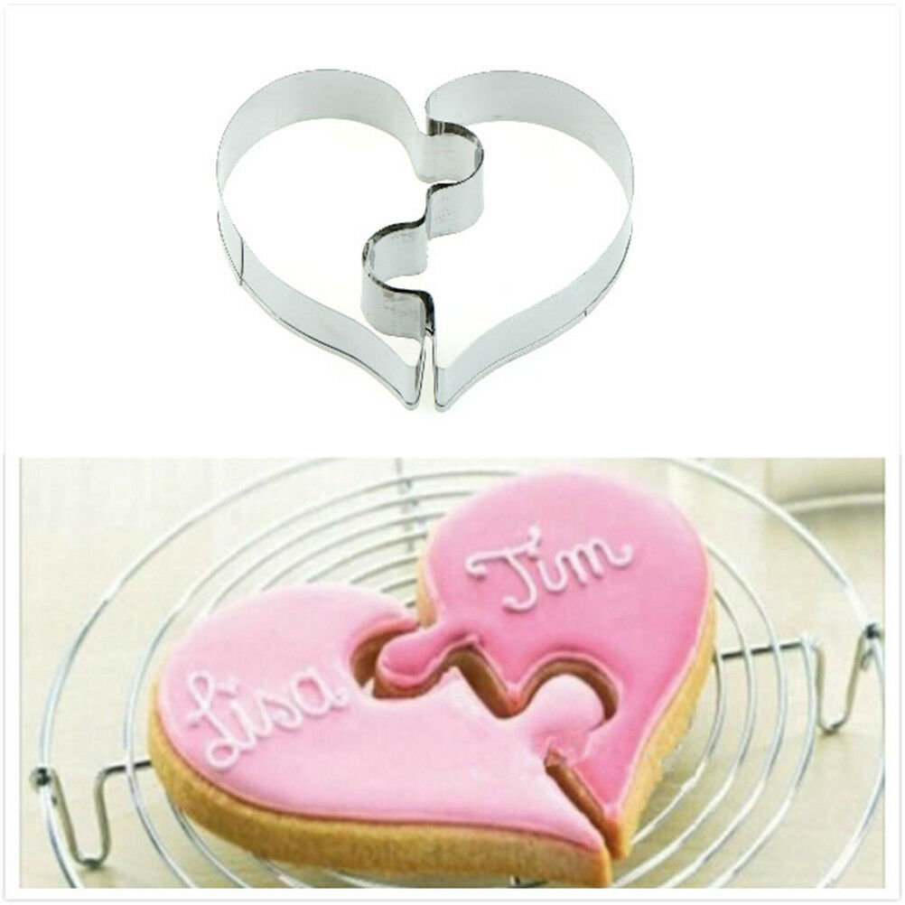 Love Puzzle Metal Cutter Mold For DIY Wedding Cake Cookie Pastry Bake JCAUJ Tt