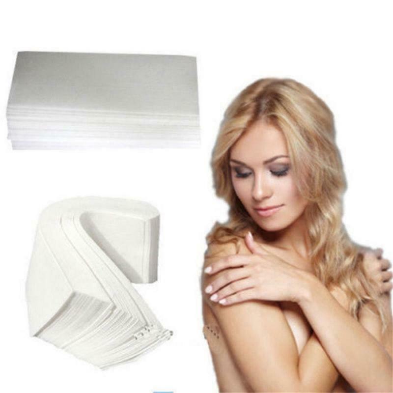 100pcs   Non - woven   Hair   Removal   Paper   Strips   for   Wax   Epilation