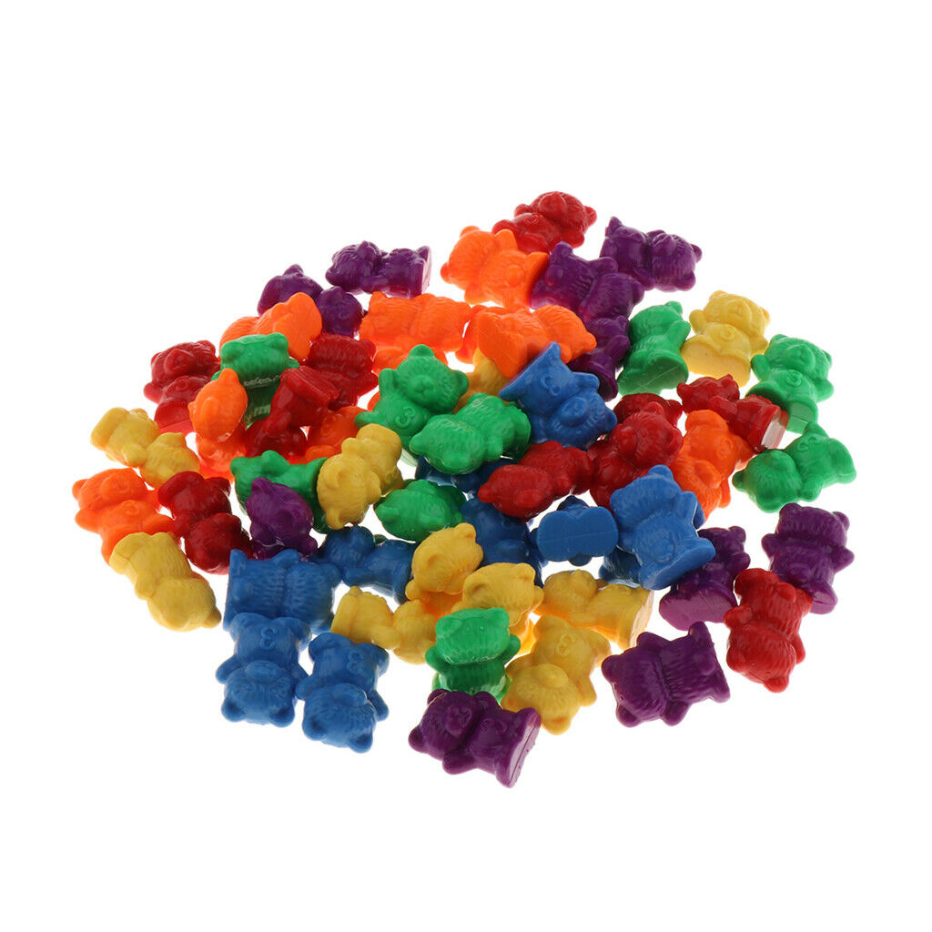 60Pack Baby Bear Counters Markers for Sorting Education Fun Activity Toys