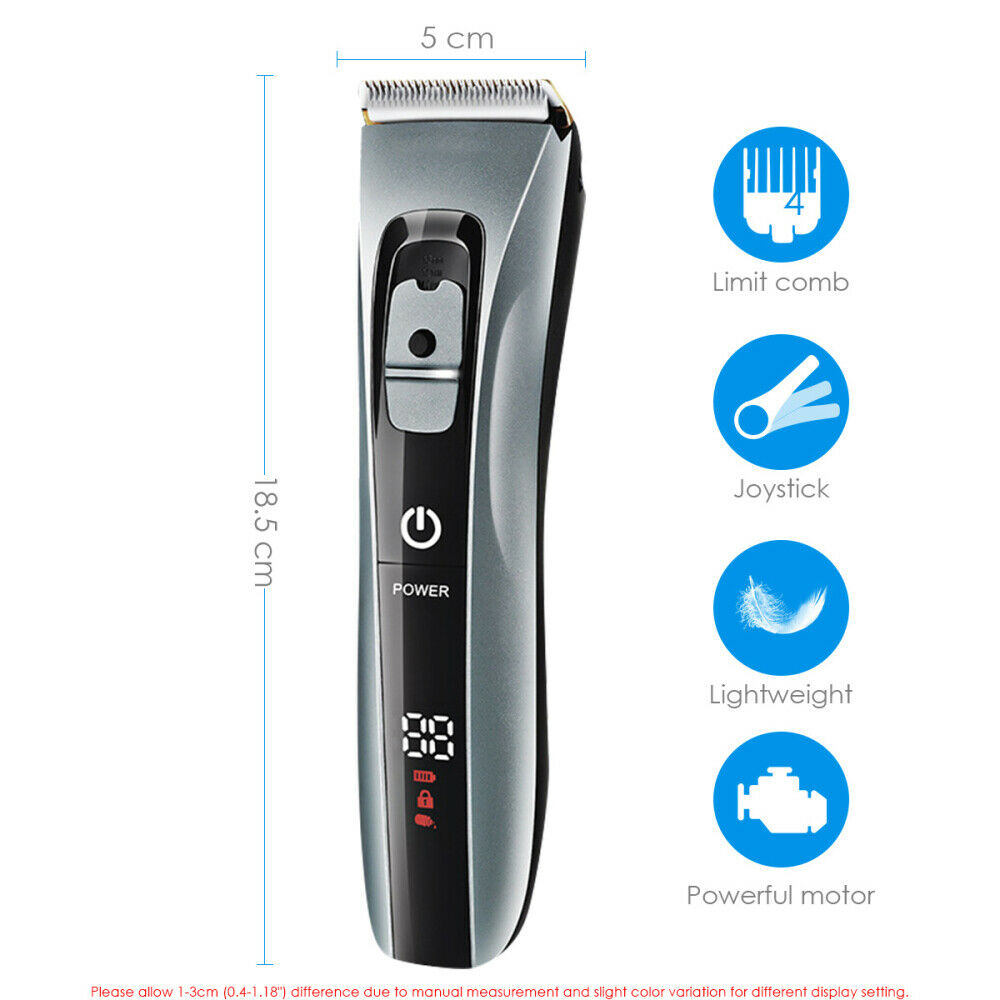 Pro Hair Trimmer Shaving Machine Beard Cutting Cordless IPX7 Waterproof Clipper