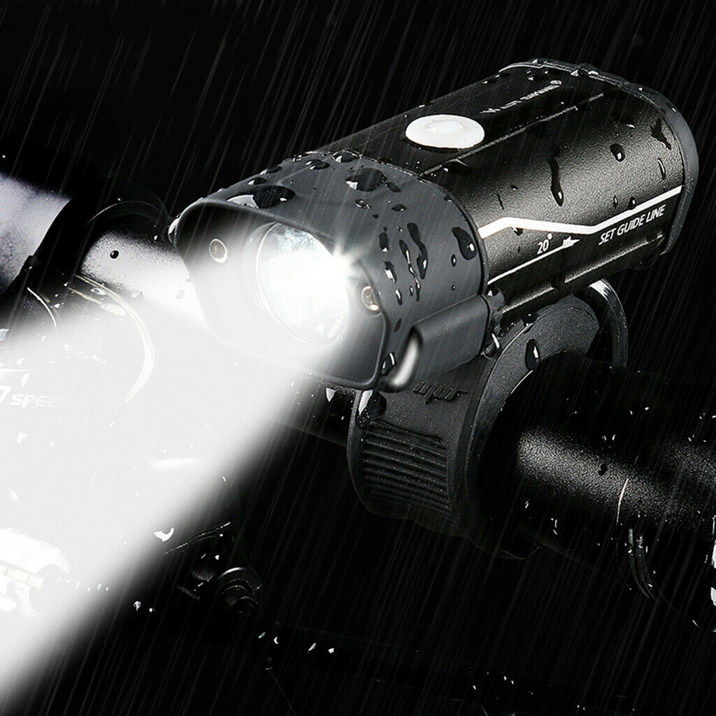 Bicycle Head Light Headlight Flashlight LED USB Handlebar Lamp Accessories